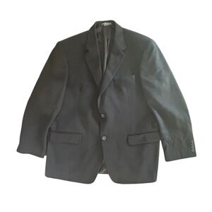 Vintage Gianfranco Ruffini 100% Camel Hair Black Blazer Sport Coat‎ Jacket 44R